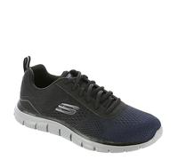 Skechers Homme Track Ripkent Basket, Bordure Noire en Maille Marine, 45 EU