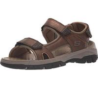 Skechers Men's Tresmen Hirano Open Toe Sandals, Brown Synthetic, 44