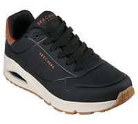 Skechers Homme Uno Suited on Air Basket, Black Durabuck Chestnut Suede Mesh Trim, 48.5 EU
