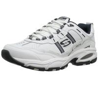 Skechers Men's Vigor 2.0 Serpentine, Blanc, Bleu Marine., 42.5 EU