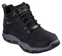 Skechers Homme Respected Landin Bottine, Black Leather/Trim, 43 EU