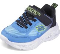 Skechers Meteor-Lights Krendox Baskets, Black & Blue Textile/Black Synthetic/Lime T, 24 EU