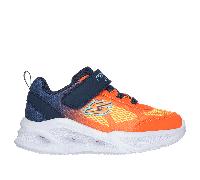 Skechers Meteor-Lights - Krendox Chaussures Moyen Width en Bleu Marine/Orange, Pointure 26