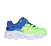 Skechers Meteor-Lights - Krendox Chaussures Moyen Width en Bleu/Vert-Lime, Pointure 26