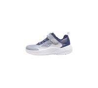 Skechers Microspec Advance Baskets pour Garçon, Navy, Gray, & White Textile/Navy Synthetic, 37 EU