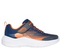 Skechers Microspec Advance Chaussures Moyen Width en Bleu Marine/Orange, Pointure 33.5, Lavable en machine