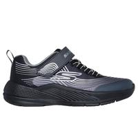 Skechers Microspec Advance Chaussures Moyen Width en Noir/Argent, Pointure 34, Lavable en machine