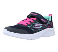 Skechers MICROSPEC Bold Delight, Basket Fille, Bleu Marine, 29 EU