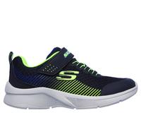 Skechers Microspec - Gorza Chaussures Moyen Width en Bleu Marine/Vert-Lime, Pointure 33.5