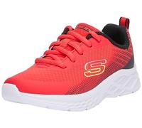 Skechers Microspec II Vovrix Baskets, Red Textile Synthetic Black Trim, 27 EU