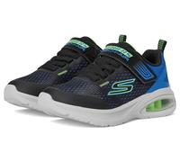 Skechers Microspec Max Advance Squad-Pacer Basket, Black Textile/Synthetic/Blue & Lime Trim, 31 EU