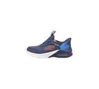 Skechers Microspec Max Brisk-Stripe, Basket Garçons, Navy,