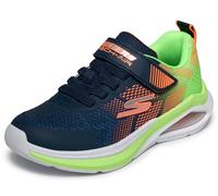 Skechers MICROSPEC Max Velocity Baskets Garçon Textile Bleu Marine/Synthétique/Lime & Orange Trim, 3 UK Enfant