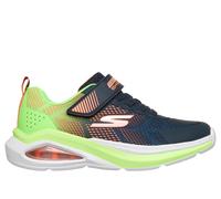 Skechers Microspec Max Velocity Chaussures Moyen Width en Bleu Marine/Vert-Lime, Pointure 33