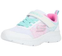 Skechers Microspec Plus Swirl Sweet Baskets, White Synthetic/Multi Trim, 28.5 EU
