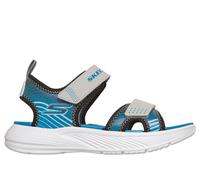 Skechers Microspec-Splash Chaussures Moyen Width en Gris/Bleu, Pointure 28.5