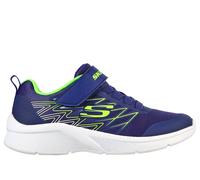 Skechers Microspec - Texlor Chaussures Moyen Width en Bleu Marine/Vert-Lime, Pointure 28.5