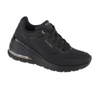 Skechers Million Air - Baskets femme noir, sneakers synthétique avec Air-Cooled Memory Foam 37 1/2