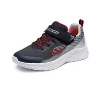 Skechers Mixte Enfant Boys, Black Textile Synthetic Silver Red Trim, 43 EU