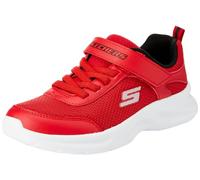Skechers Mixte Enfant Garçons, Textile Rouge Synthétique Noir Bordure Argentée, 28 EU