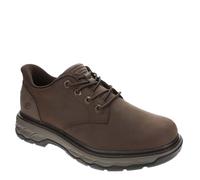 Skechers Mocassins à enfiler en cuir élastique à bout rond pour femme, Coc, 40 EU