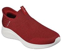 Skechers Homme Ultra Flex 3.0 Smooth Step Basket, Bordure en Tricot Bordeaux, 39 EU