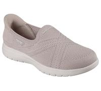 Skechers Mocassins Plats on-The-Go Flex-Excellency Mains Libres pour Femme, Taupe, 41 EU