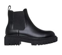 Skechers Modern Rugged - Bottines Chelsea pour femme - 40 EU - En cuir noir - Mousse à mémoire de forme - Semelle profilée antidérapante - Bottines à enfiler