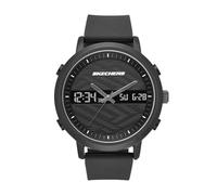 Skechers Men's Quartz Metal and Silicone Casual Watch, Color:Black (Model: SR5071)