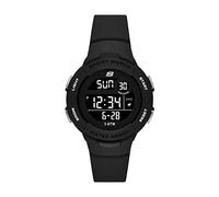 Skechers Montre numérique Crenshaw en silicone pour femme, noir, Numérique