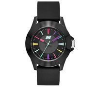 Skechers Montre pour femmes Rosencrans, mouvement à trois aiguilles, boîtier en polycarbonate noir de 40 mm avec bracelet en silicone, SR6079