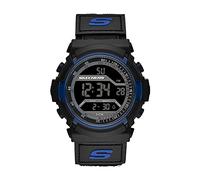 Skechers Montre pour homme Flournoy, Mouvement numérique, 53mm Boîtier en polycarbonate noir avec bracelet en nylon, SR1032