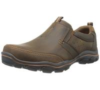 Skechers Montz Devent Mocassins à Enfiler pour Homme, Marron foncé, 42.5 EU