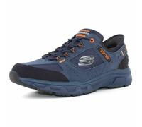 Skechers Homme Oak Canyon Consistent Winner Chaussure de randonnée, Navy Leather/Textile/Orange Trim, 42.5 EU