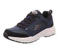 Skechers Oak Canyon Hommes Formateurs, Navy Leather PU Mesh Black Trim, 42.5 EU