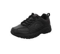 Skechers Oak Canyon Redwick Hommes Formateurs, Black Leather Synthetic Textile Black Trim, 39 EU