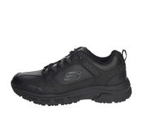 Skechers Oak Canyon Redwick Hommes Formateurs, Black Leather Synthetic Textile Black Trim, 42 EU