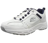 Skechers Oak Canyon Redwick Hommes Formateurs, White Leather/Synthetic/Textile/Navy Trim, 41.5 EU
