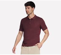 Skechers Off Duty Polo en Gris Anthracite/Rouge, Pointure 2XL