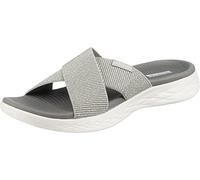Skechers On-the-go 600 Glistening, Sandale femme, Argenté (Silver), 41 EU