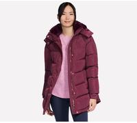 Skechers On-the-GO Cozy Fit Down Parka en Bourgogne/Rose, Pointure Petit