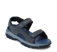 Skechers Open Toe Water Tresmen-Garo Sandales Aquatiques à Bout Ouvert pour Homme, Charcoal Synthetic, 45 EU