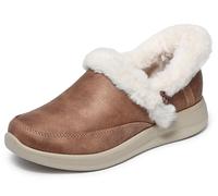 Skechers Pantoufle Cozy Escape pour femme – Fausse fourrure Performtex – Châtaigne 37,5 EU