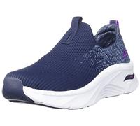 Skechers Femme 149684 NVY Baskets, Bordure Violette en Tricot Bleu Marine, 41 EU