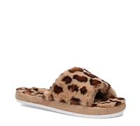 Skechers Pantoufles Cozy Slide Wild Night pour femme, Fausse fourrure marron clair, 36 EU