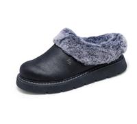 Skechers Pantoufles Keepsakes Lite pour femme | Pantoufles décontractées, semelle intérieure confortable rembourrée en mousse à mémoire de forme, doublure en fausse fourrure