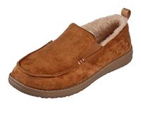 Skechers Pantoufles Melson Willmore pour Homme, Microfibre Brun Clair, 42 EU