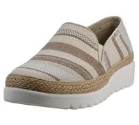 Skechers Plateforme haute Bobs Flexpadrille Hi-Serene pour femme, Beige/multicolore, 38.5 EU