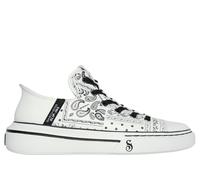 Skechers Premium Leather Slip-ins Snoop One - Double G Chaussures Moyen Width en Blanc/Noir, Pointure 43