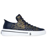 Skechers Homme Dogg: Snoop One-Double G Hands Free Slip-ins Basket, Navy/Gold Bandana Print Leather, 44 EU